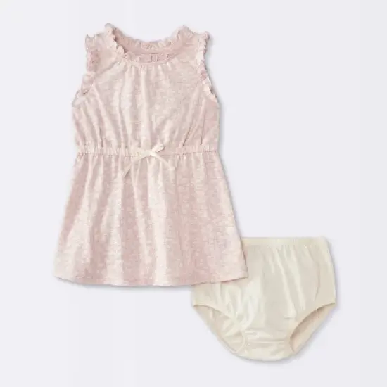 Baby Girls' Floral Printed Dress - Cloud Island&trade; Cream image {4}