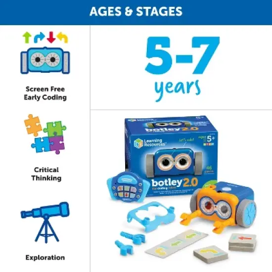 Learning Resources Botley the Coding Robot 2.0, Coding Robot for Kids, STEM Toy, Early Programming, Ages 5+ image {4}