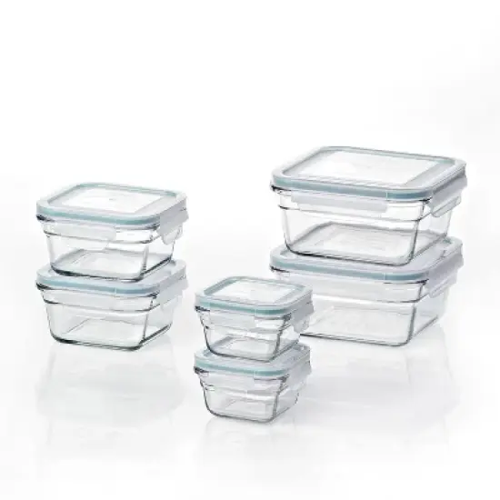 Glasslock Oven Microwave Safe Glass Food Storage Containers Set w/ Lids image {6}