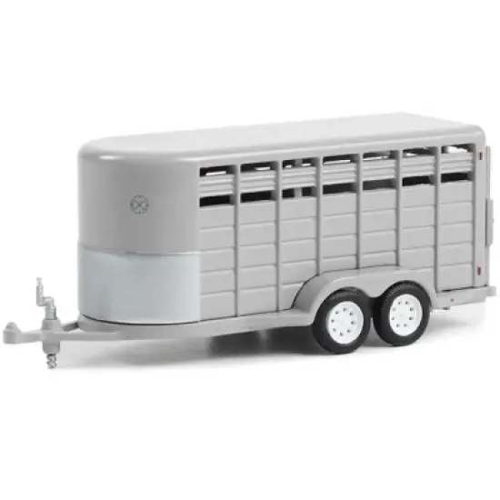 14-Foot Livestock Trailer Gray "Hitch & Tow Trailers" Series 1/64 Diecast Model by Greenlight image {1}