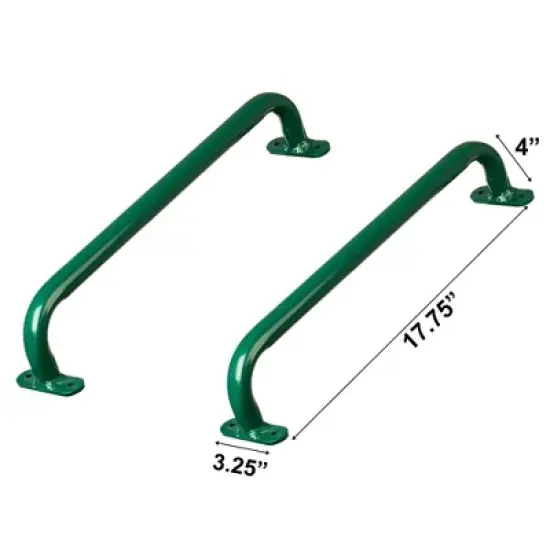 Green Metal Safety Grab Handles Set, Kids Outdoor Play House Hand Grip Bars for Jungle Gym Playground Set Accessory image {5}