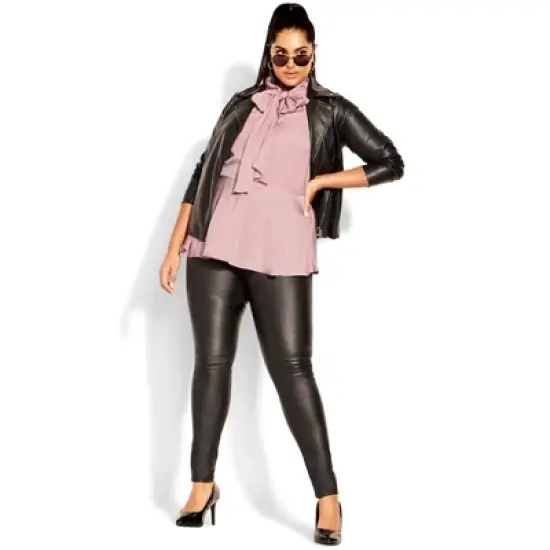 Women's Plus Size Piper Top  - Rosebud | CITY CHIC image {4}