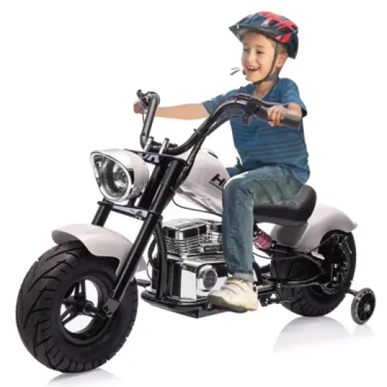 Kids Electric Off-Road Dirt Bike,36V Motorcycle with Top Speed of 16.5 Mph, Spring Suspension, Led Lights, Music Player, for Teens image {10}