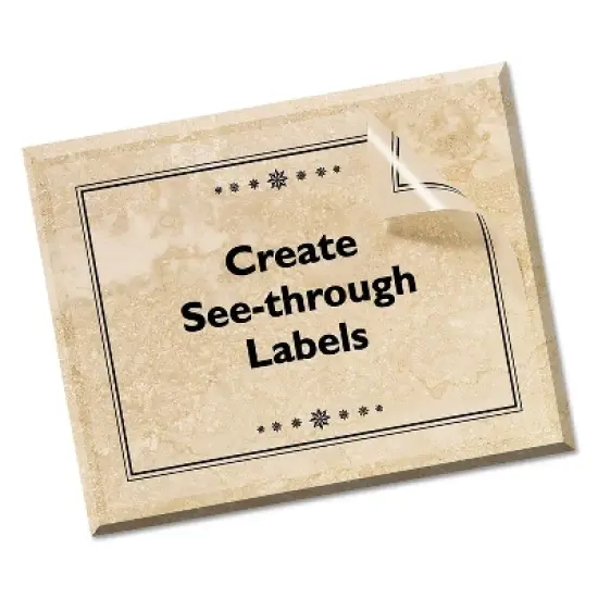 Avery Clear Easy Peel Mailing Labels Inkjet 8 1/2 x 11 10/Pack 18665 image {1}