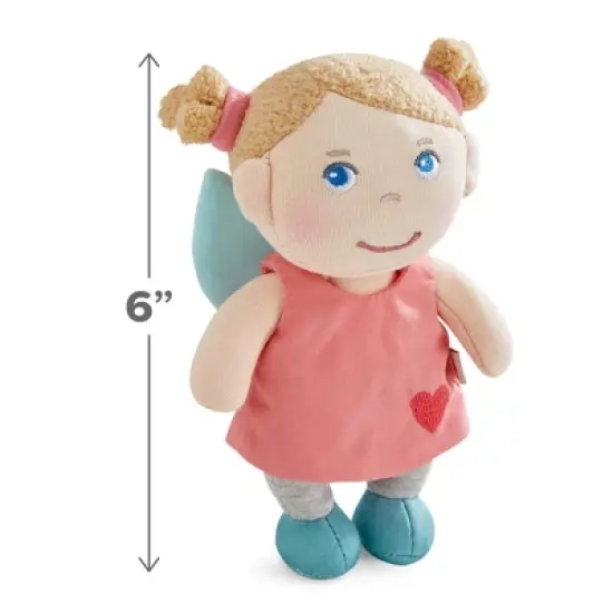HABA Guardian Angel Mini Doll Lucy- Tiny 6" Angel Baby Doll, A First Baby Doll for Toddlers 1-3 & Angel Plush Toys for Baby Shower Gifts image {2}