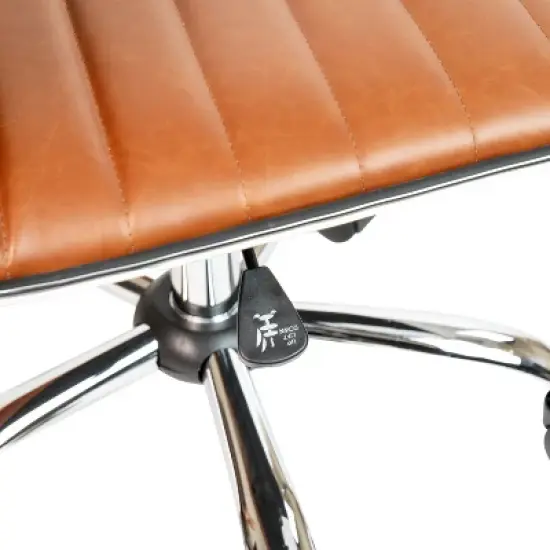 Flash Furniture Low Back Designer Armless Ribbed Swivel Task Office Chair image {3}