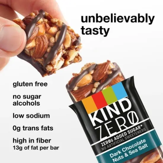 KIND Zero Dark Chocolate Nuts & Sea Salt Bars - 6.2oz/5ct image {4}