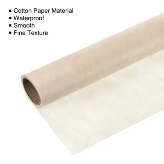 Unique Bargains Flower Wrapping Paper 30ft Floral Bouquet Waterproof Packaging Cotton for Wedding Party Khaki image {2}