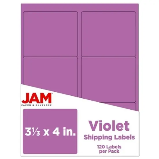 JAM Paper Mailing Labels 3 1/3" x 4" 120ct image {8}