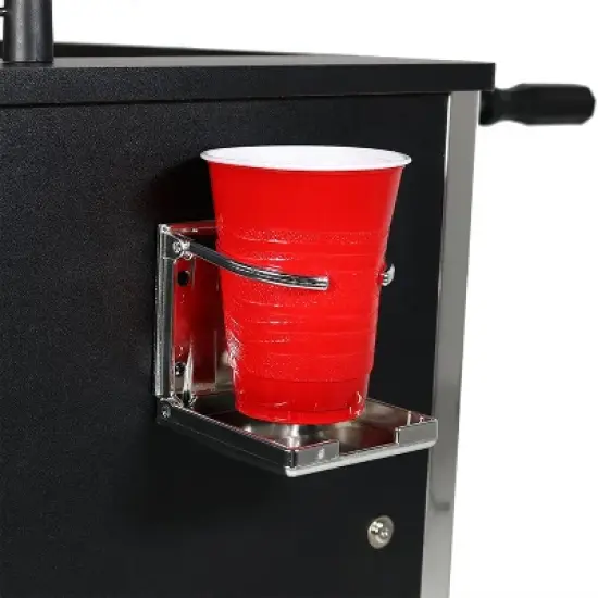 Sunnydaze Indoor Modern Style Foosball Soccer Game Table with Drink Holders and Manual Scorers - 55" - Black image {6}