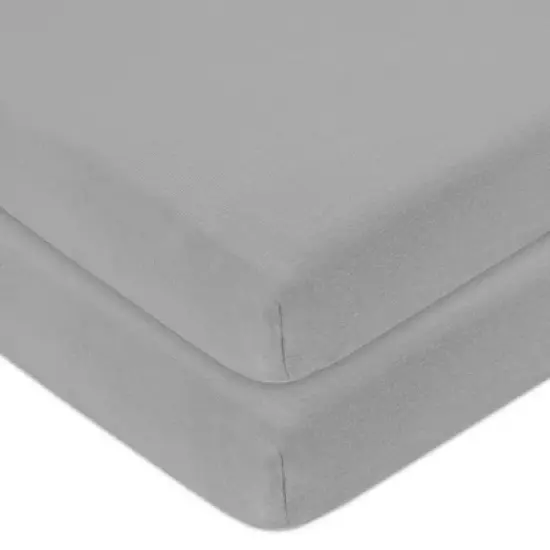 TL Care Solid 100% Cotton Knit Fitted Playard sheet  - 2pk image {3}