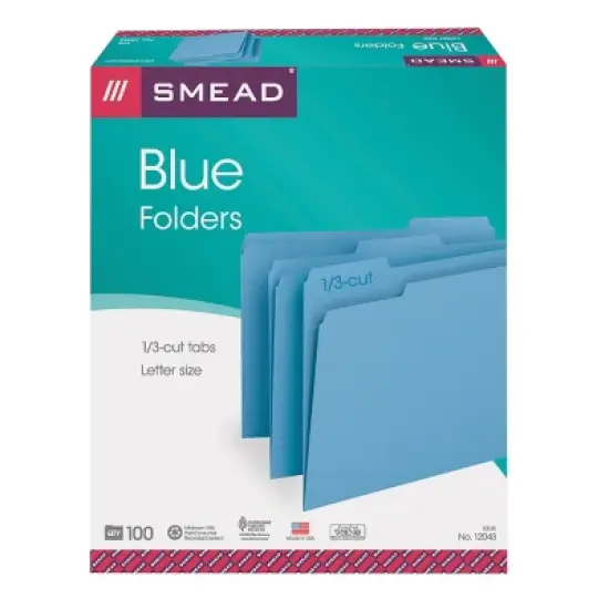 Smead File Folder, 1/3-Cut Tab, Letter Size, 100 per Box image {6}