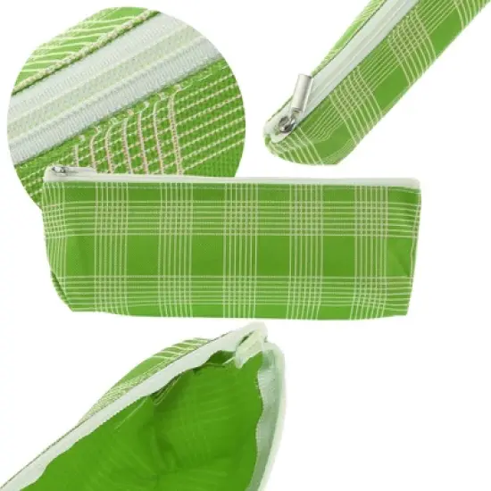 Unique Bargains Zipper Pencil Pen Case Stripe Pattern image {2}