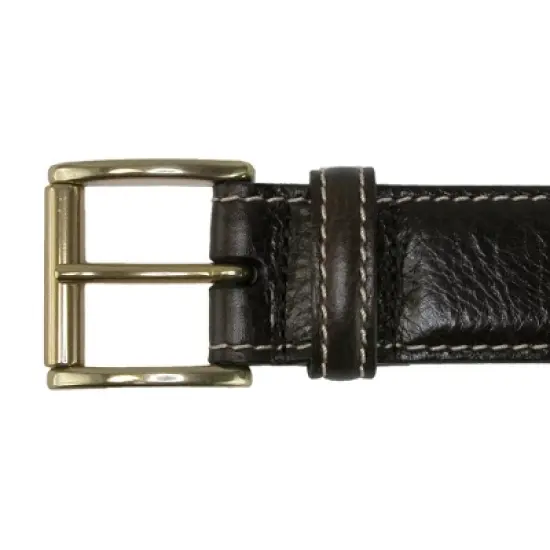 CrookhornDavis Men's Mignon Garrison Grain Calfskin Feather Edge Belt image {2}