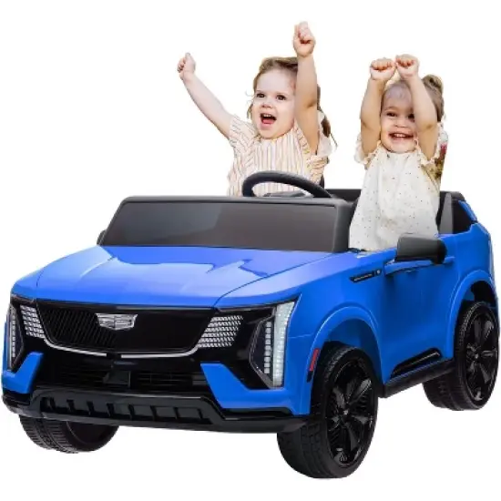24V Kids Ride on Car Licensed Cadillac, 2 Seater Ride on Truck Toy Battery Powered Electric Car with Remote Control, LED Lights and Music image {8}