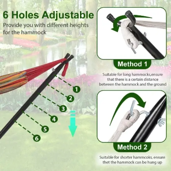 FDW Hammock Stand with Durable Power Coated Finish & Carrying Case, Stand Only image {3}