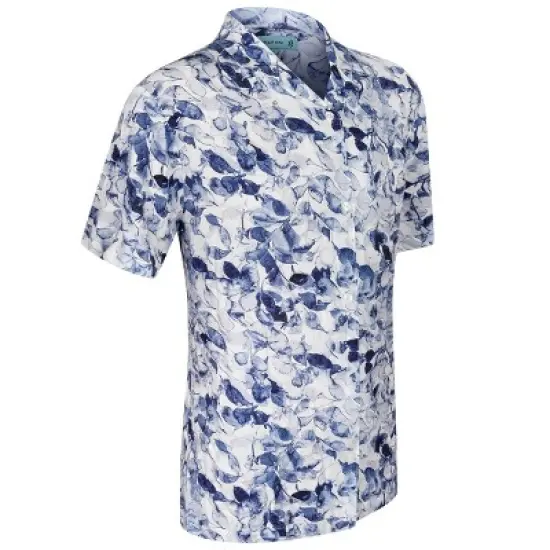 Mio Marino Mens Casual Button-Down Hawaiian Short Sleeve Shirt image {5}