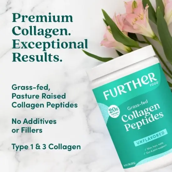 Further Food Collagen Peptides Powder - Unflavored - 9.88oz image {3}