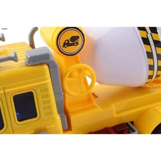 Link Worldwide Ready! Set! Play! Pull Back Powered Cement Mixer Truck Toy With Lights And Sounds image {2}