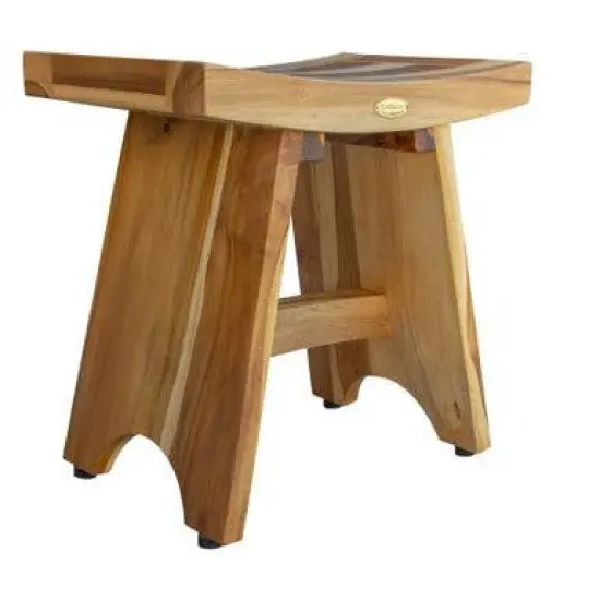 EcoDecors&reg; Serenity&reg; 18" Teak Wood Shower Bench in EarthyTeak Finish image {11}