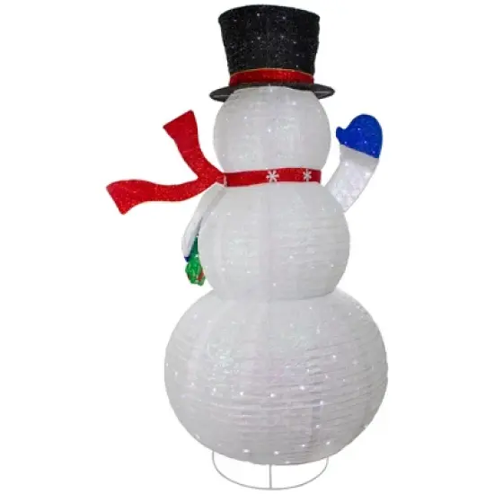 Northlight LED Lighted Iridescent Twinkling Snowman Outdoor Christmas Decoration - 71" image {5}