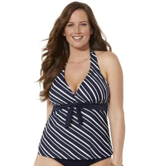 Swimsuits for All Women&rsquo;s Plus Size Halter Tankini Top image {5}