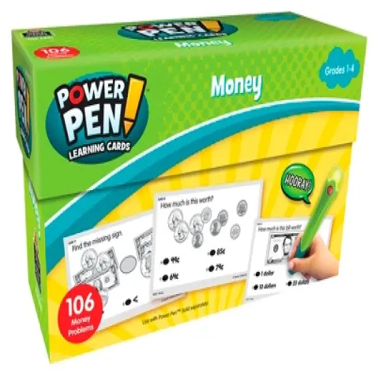 Teacher Created Resources Power Pen Learning Cards, Money, Grades 1 to 4 image {1}