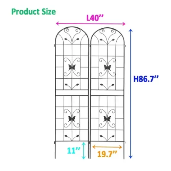 NicBex Cucumber Trellis Plant Trellis, Rustproof Tomato Trellis with Butterfly Pattern Garden Trellis image {2}