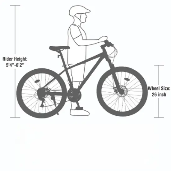 INFURNIC Bicycles, 26 Inch Mountain Bike, MTB with Suspension Fork for Men and Women, BLue, 24.41"*37"*65.75" image {3}