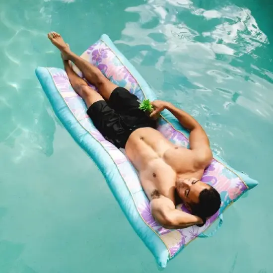 Big Joe Kona Pool Float, No Inflation Needed, Lounger with Headrest, Quick Draining Fabric image {1}