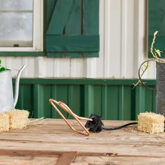 Farm Innovators Livestock Stock Tank Drain De-Icer for Rubbermaid Tanks, 2 Pack image {5}