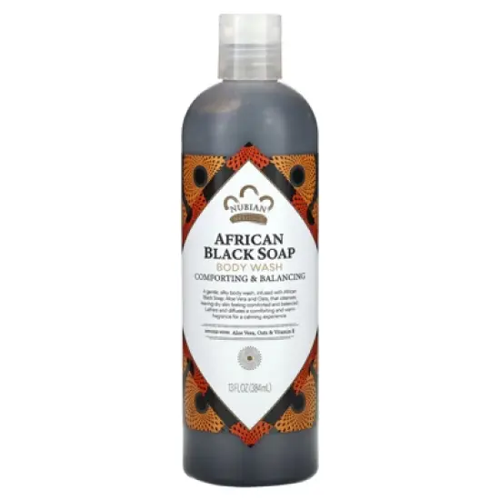 Nubian Heritage African Black Soap, Body Wash, 13 fl oz (384 ml) image {2}