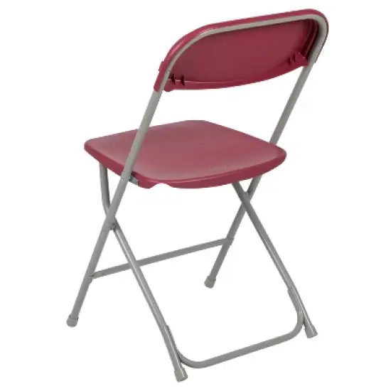 Emma and Oliver Set of 10 Stackable Folding Plastic Chairs - 650 LB Weight Capacity image {11}