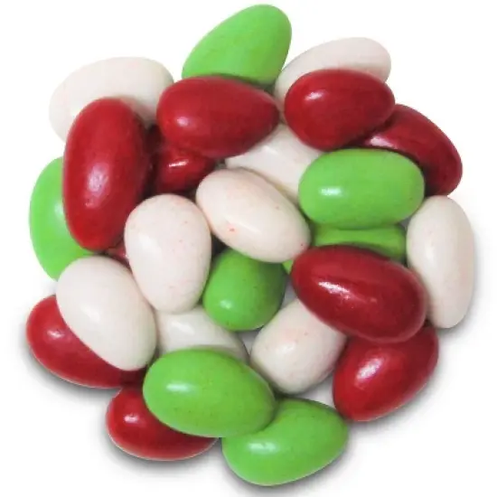 Holiday White, Red & Green Jordan Almonds by It's Delish image {1}