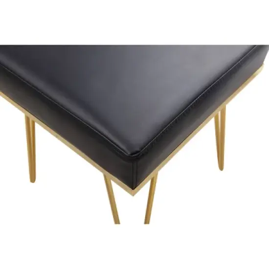Catha Ottoman Black - Chic Home Design image {2}