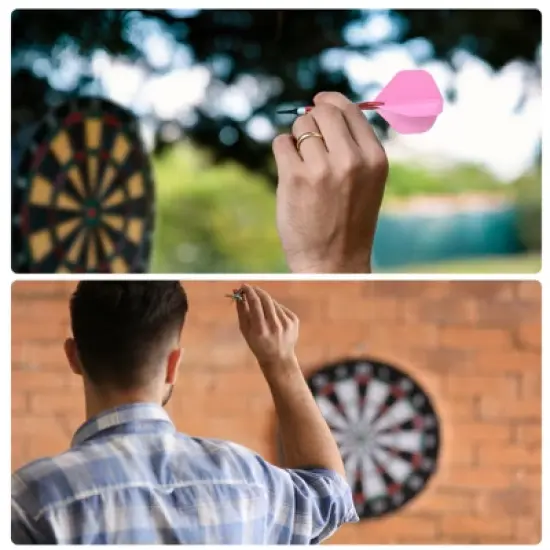 Unique Bargains 2BA Thread Aluminum Dart Shafts with Rubber Rings for Steel Tip 12 Pcs image {3}