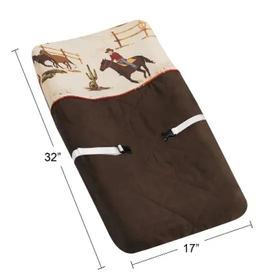 Sweet Jojo Designs Boy Changing Pad Cover Wild West image {3}