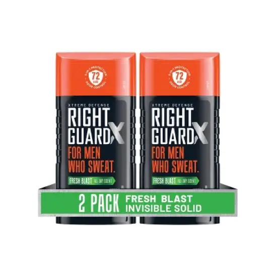 Right Guard Xtreme Defense Invisible Solid Antiperspirant & Deodorant - Fresh Blast Scent - 2.6oz/2pk image {3}