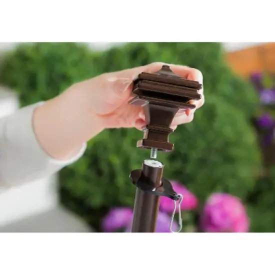 Evergreen Pagoda Interchangeable Finial, Bronze- 3.25x2.25x2.25 in Durable Hardware for Flags image {4}