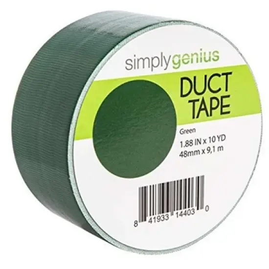 Simply Genius Art & Craft Duct Tape, Heavy Duty Craft Supplies for Kids & Adults, Colored Tape, 1.8 in x 10 yards (Green, Single roll) image {4}