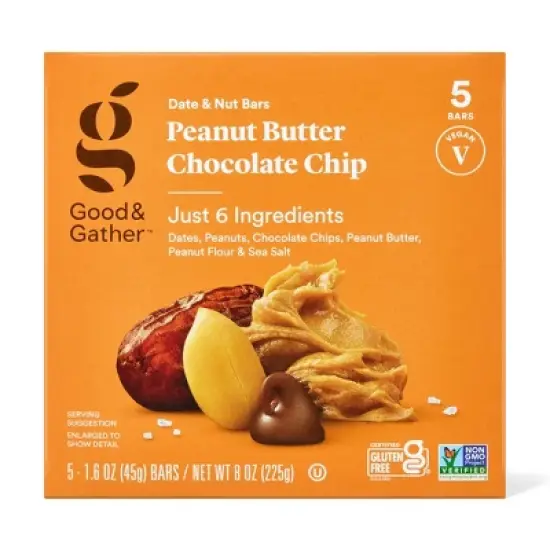 Peanut Butter Chocolate Chip Date and Nut Bar - 5ct - Good & Gather&trade; image {3}