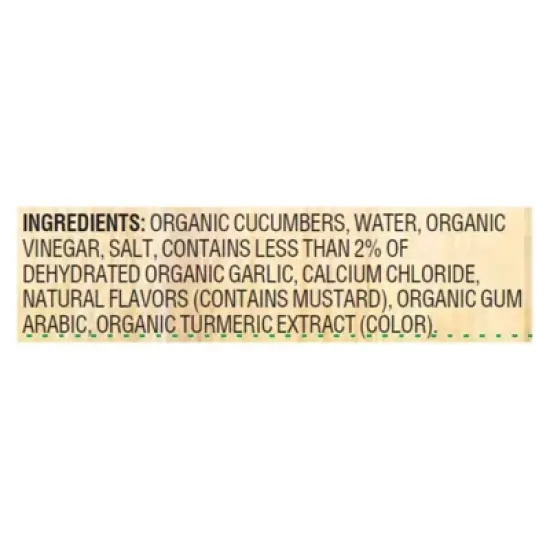 Woodstock Foods Organic Kosher Baby Dill Pickles - Case of 6/24 oz image {6}