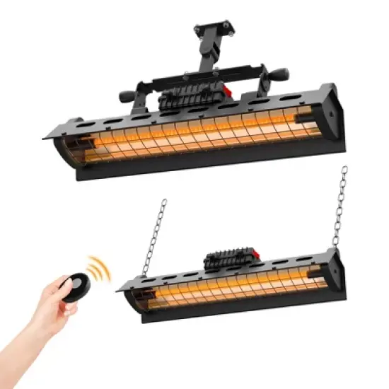 Wall-Mounted Electric Heater Hanging Patio with Light Ceiling Outdoor image {6}