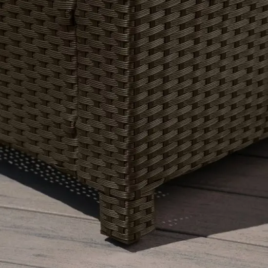 Puerta Wicker Loveseat - Brown/Gray - Christopher Knight Home image {3}