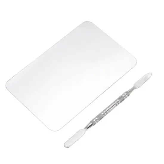 Unique Bargains Portable Square Nail Art Palette Silver Tone 1 Set image {6}