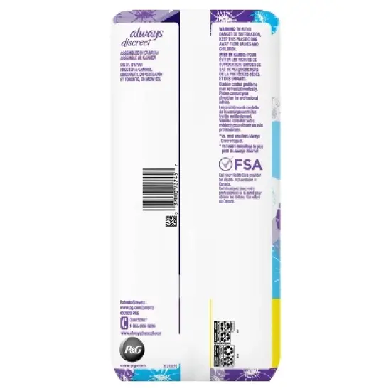 Always Discreet Incontinence and Postpartum Incontinence Pads for Women - Extra Heavy Absorbency - Long Length image {6}