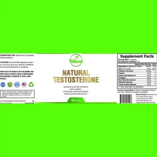 Natural Extract Natural Testosterone 90ct image {2}