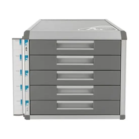 YIYIBYUS Desktop 5 Drawer Organizer, Aluminum Alloy File Organizer image {5}