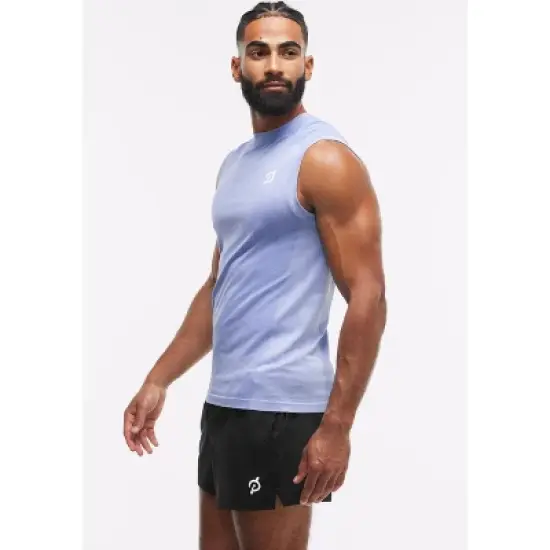 Peloton Men's Seamless Muscle Tank, Ice Blue image {1}