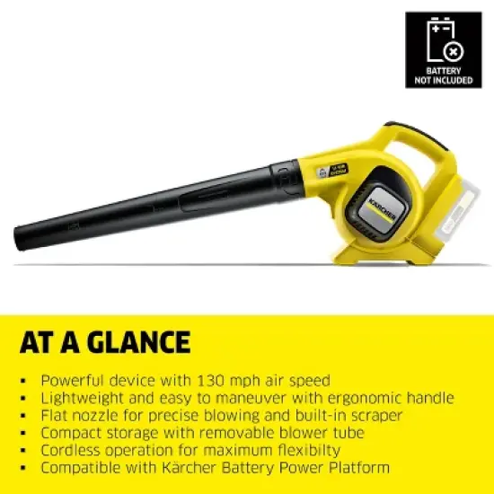 Karcher LBL 2 Battery Cordless Leaf Blower Tool Only image {1}